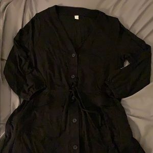 Utility style black dress